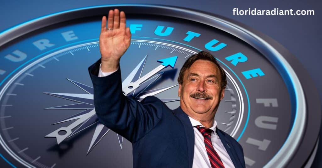 A well-dressed man in a suit and tie waves at a clock, representing a moment of acknowledgment and time awareness.